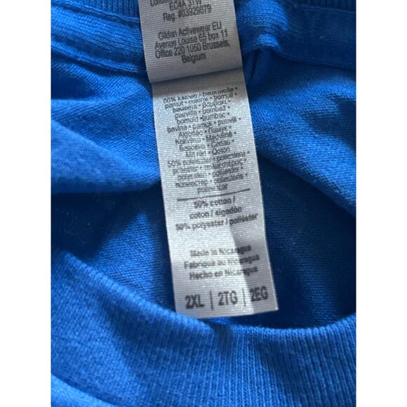 NWOT Gildan Liberty High School Baseball 50 Yrs 1973-2023 Blue T Shirt Size 2XL - Picture 5 of 7